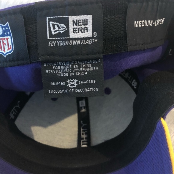 Minnesota Vikings new era 39thirty flex fit hat sz medium/large new - Picture 5 of 5